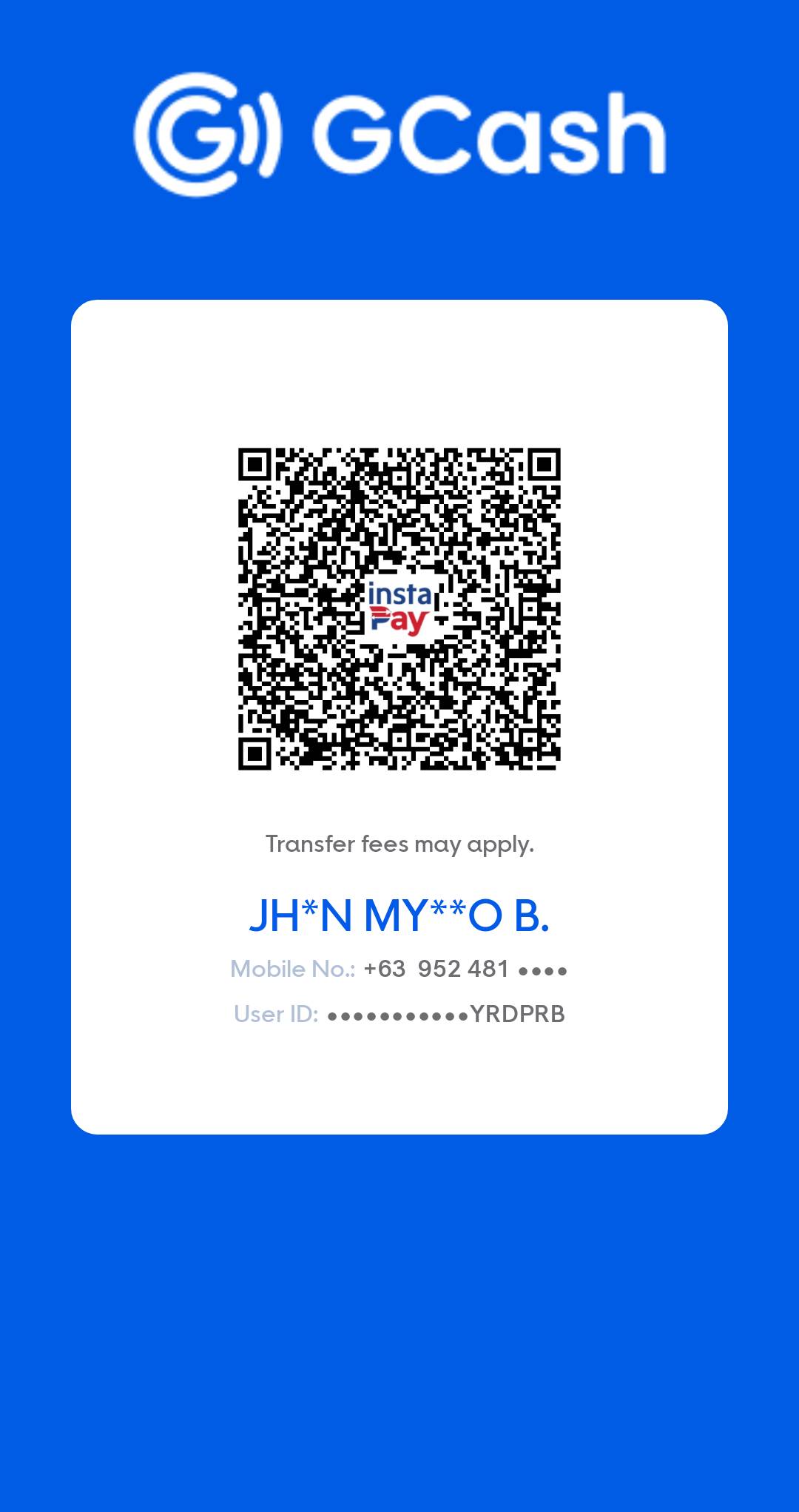 GCash QR code, Jhon Mycho B.