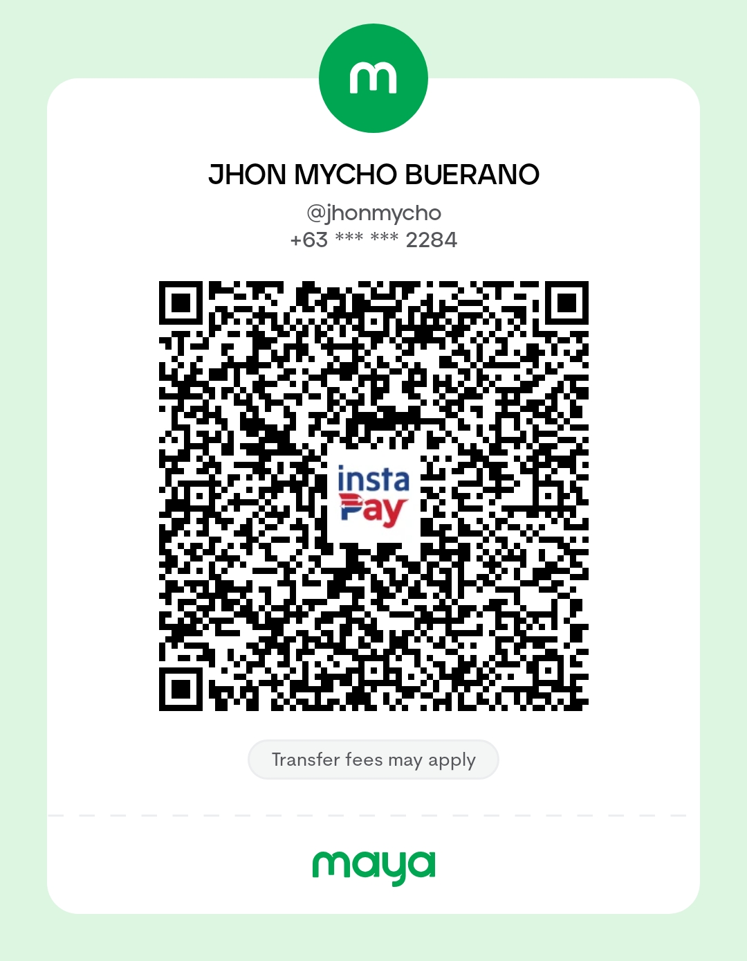 Maya QR code, Jhon Mycho Buerano